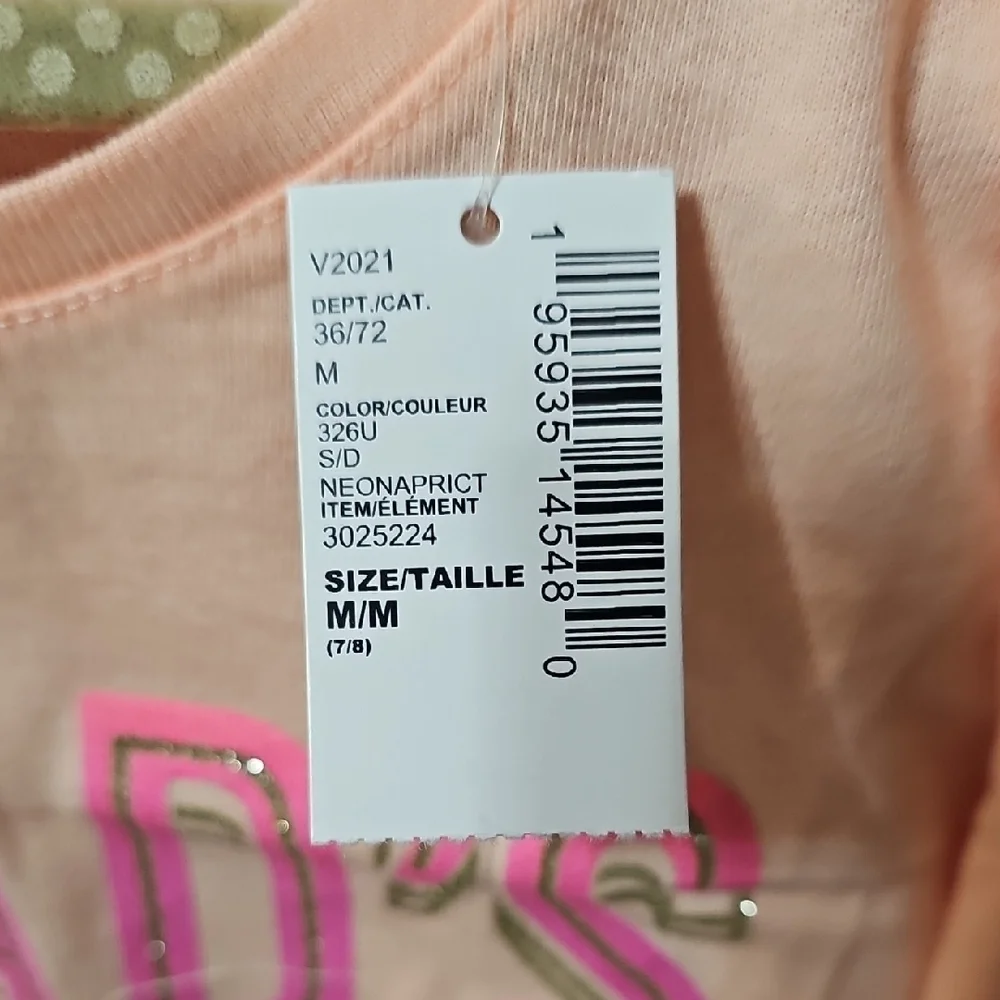 Children's Place NWT Peach Long Sleeve Tee with 'Dad's Princess' Graphic Size M
